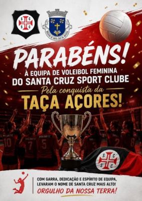 Junta de Freguesia de Santa Cruz da Graciosa felicita equipa feminina de voleibol do Santa Cruz Sport Clube pela conquista da Ta&ccedil;a A&ccedil;ores